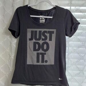 Nike black and white Just Do It tee